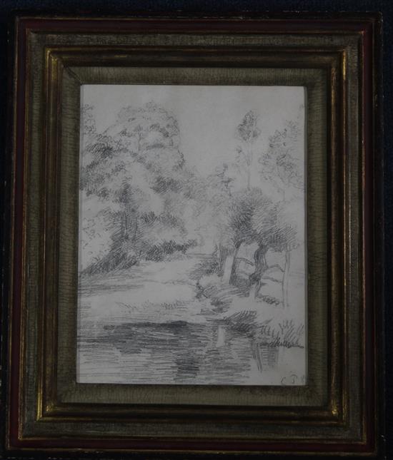 Camille Pissarro (1830-1903) Le Lavoir à Bazincourt 1887, 9 x 7.5in.